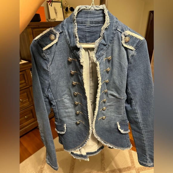 Denim military style blazer - Picture 3 of 3